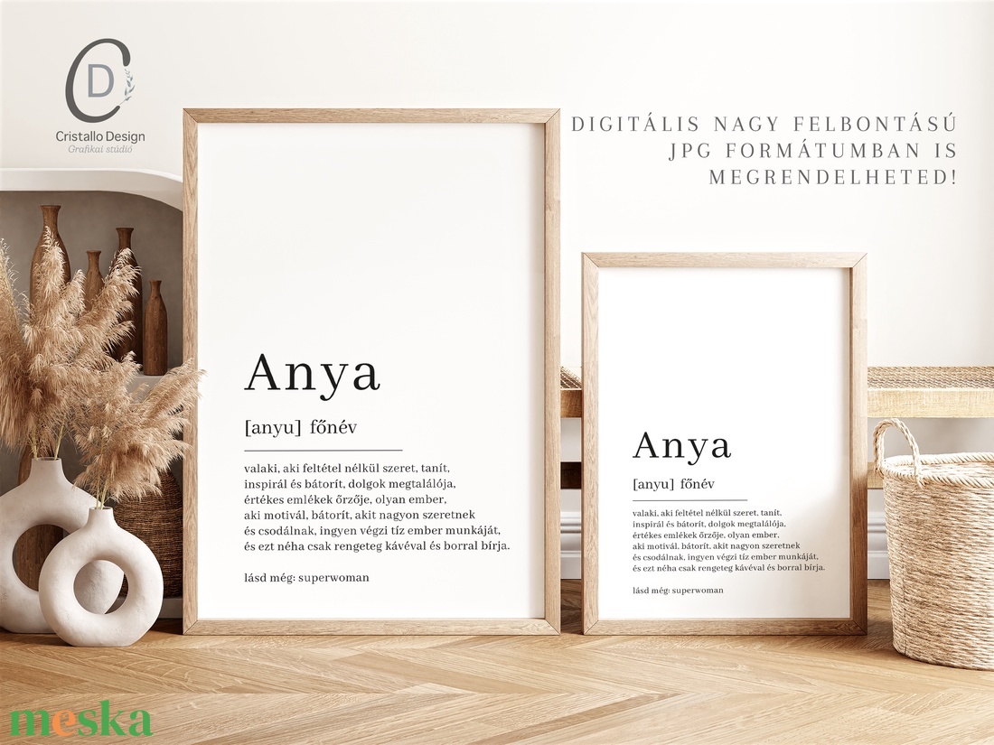 Legjobb anya definíciós poszter, az anya szó vicces meghatározása, anyák napi ajándék - otthon & életmód - dekoráció - kép & falikép - poszter - Meska.hu