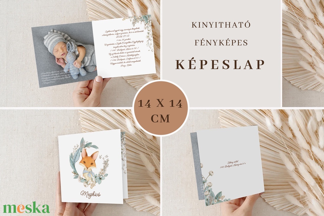 Fényképes keresztelő meghívó, képeslap - játék & sport - keresztelőajándékok - Meska.hu