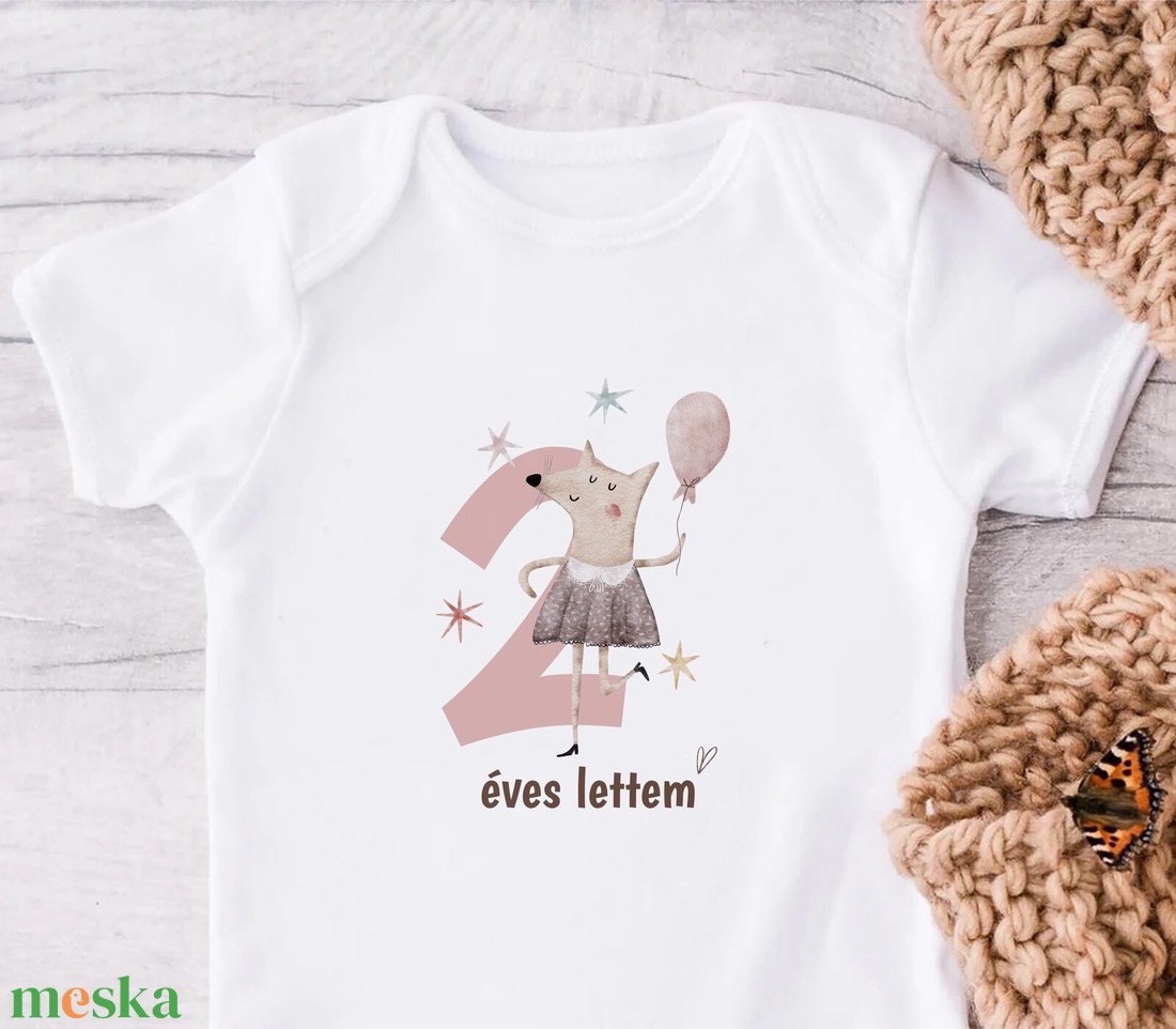 Születésnapi baba body, erdei állatos, tütü tüll szoknya és fejpánt szett - ruha & divat - babaruha & gyerekruha - body - Meska.hu