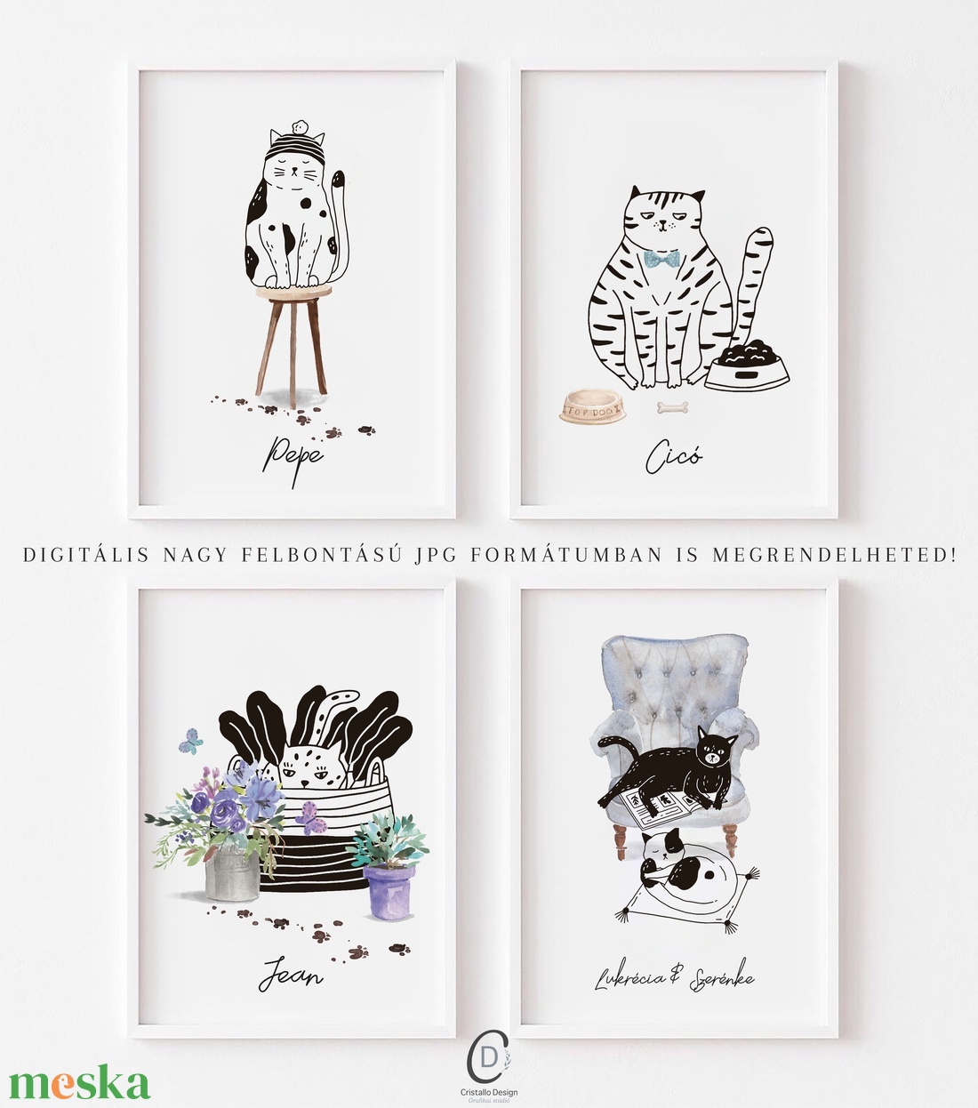 Vicces macska poszter, kép, cicás falikép - otthon & életmód - dekoráció - kép & falikép - poszter - Meska.hu