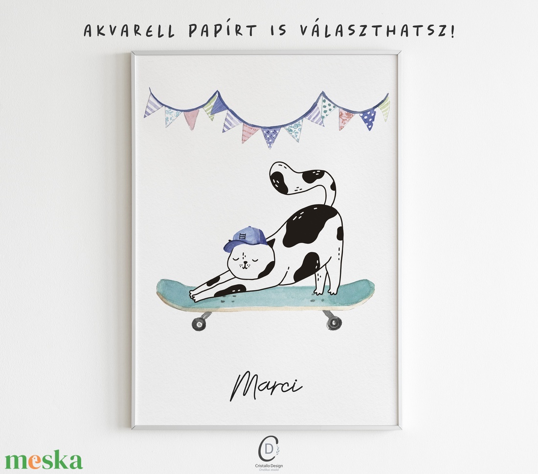 Vicces macska poszter, kép, cicás falikép - otthon & életmód - dekoráció - kép & falikép - poszter - Meska.hu