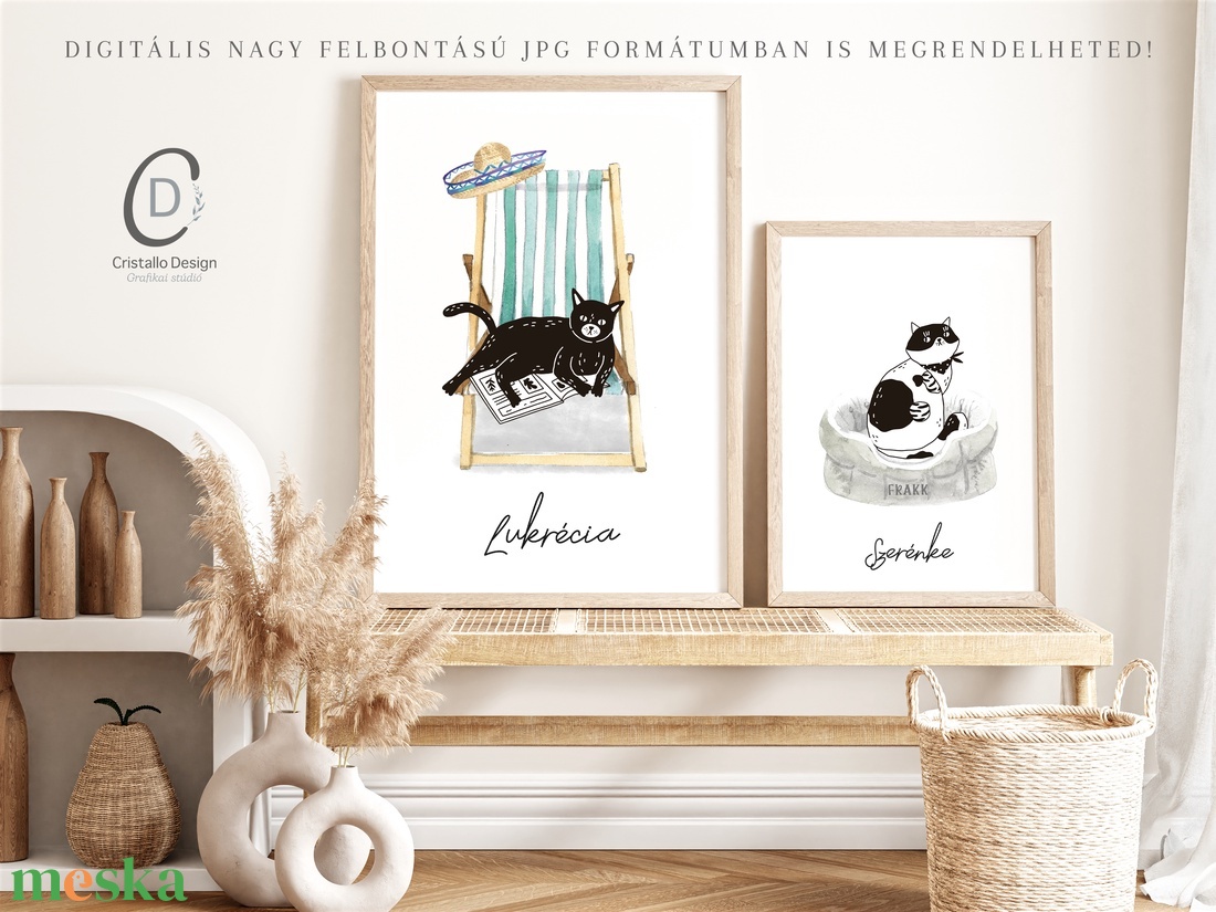 Vicces macska poszter, kép, cicás falikép - otthon & életmód - dekoráció - kép & falikép - poszter - Meska.hu
