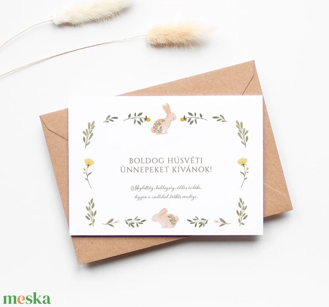 Húsvéti képeslap, nyuszis üdvözlőlapok, ajándékkísérő szett 3 db - otthon & életmód - papír, írószer - ajándékozás kellékei - ajándékkísérő - Meska.hu