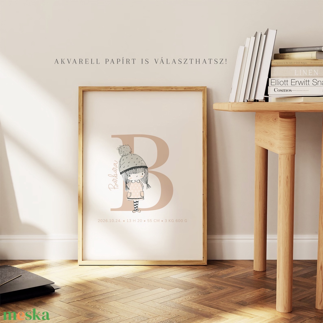 Betű falikép, monogramos babaszoba dekoráció, megérkeztem, keresztelő ajándék - otthon & életmód - dekoráció - fali és függő dekoráció - betű & név - Meska.hu