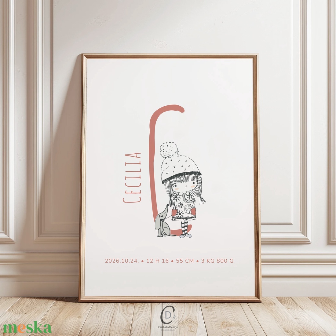 Betű falikép, monogramos babaszoba dekoráció, megérkeztem, keresztelő ajándék - otthon & életmód - dekoráció - fali és függő dekoráció - betű & név - Meska.hu