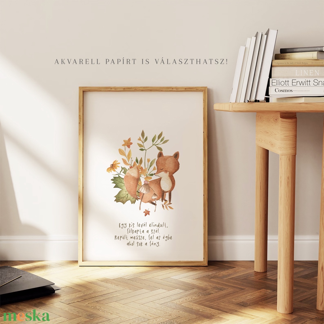 Erdei poszter, róka illusztrációs falikép, őszi dekorációs szett 3 db - otthon & életmód - babaszoba, gyerekszoba - babaszoba dekoráció - Meska.hu