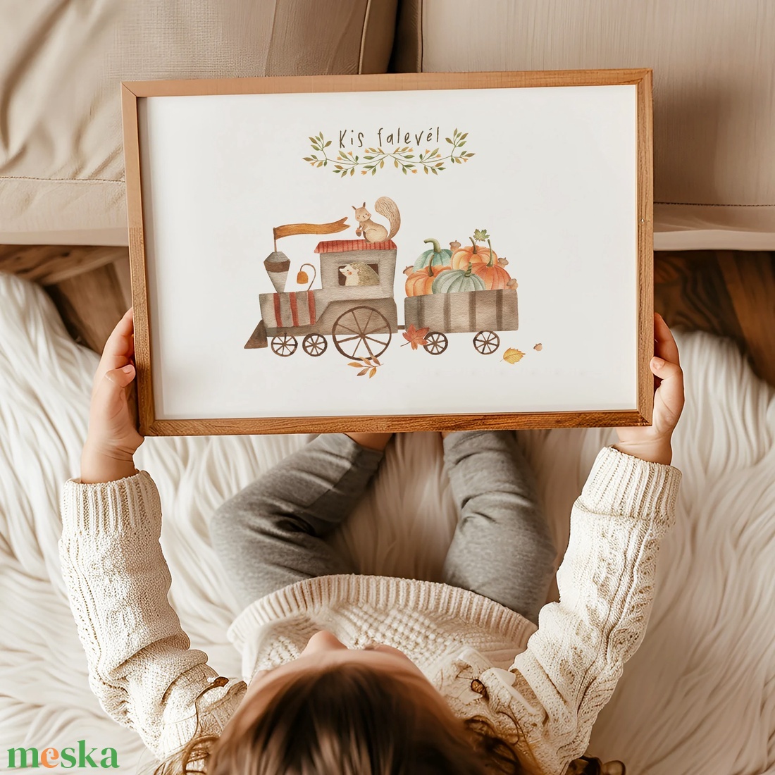 Erdei poszter, róka illusztrációs falikép, őszi dekorációs szett 3 db - otthon & életmód - babaszoba, gyerekszoba - babaszoba dekoráció - Meska.hu