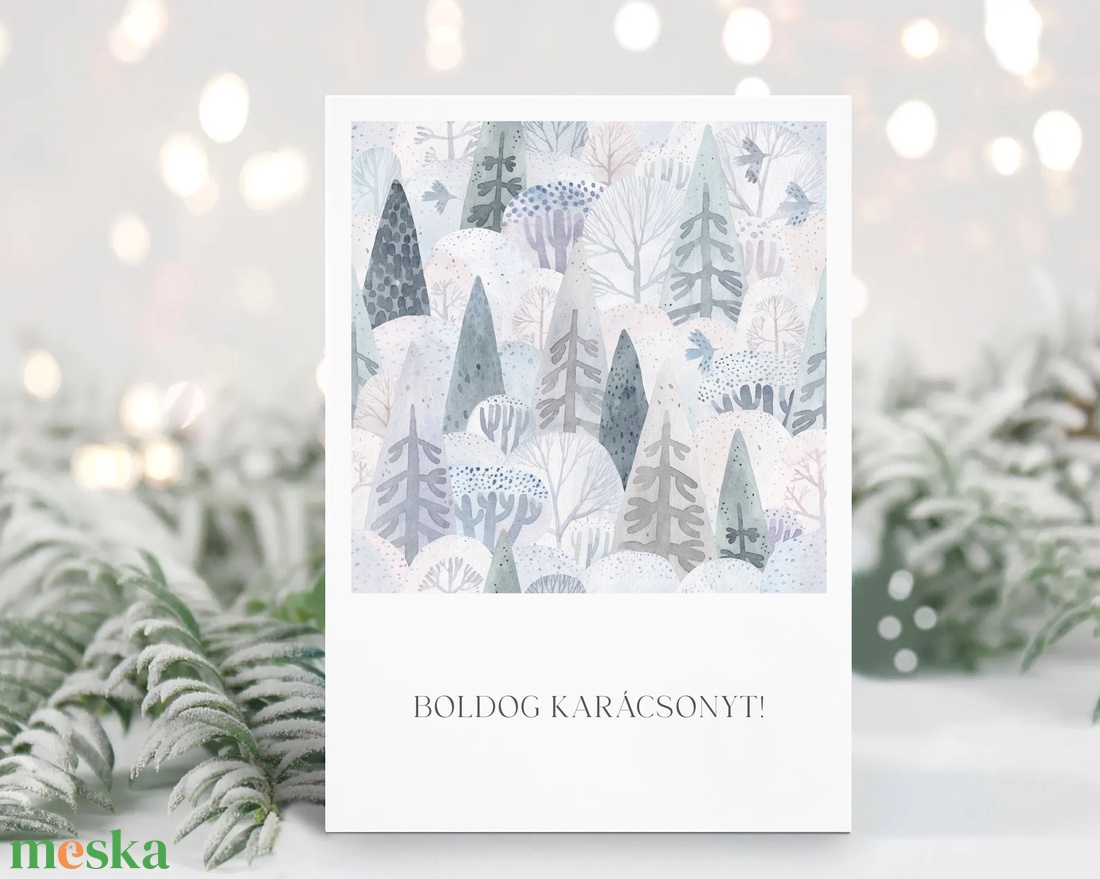 Wintertale karácsonyi képeslap, üdvözlőlap, ajándékkísérő szett 3 db - karácsony - karácsonyi ajándékozás - karácsonyi képeslap, üdvözlőlap, ajándékkísérő - Meska.hu