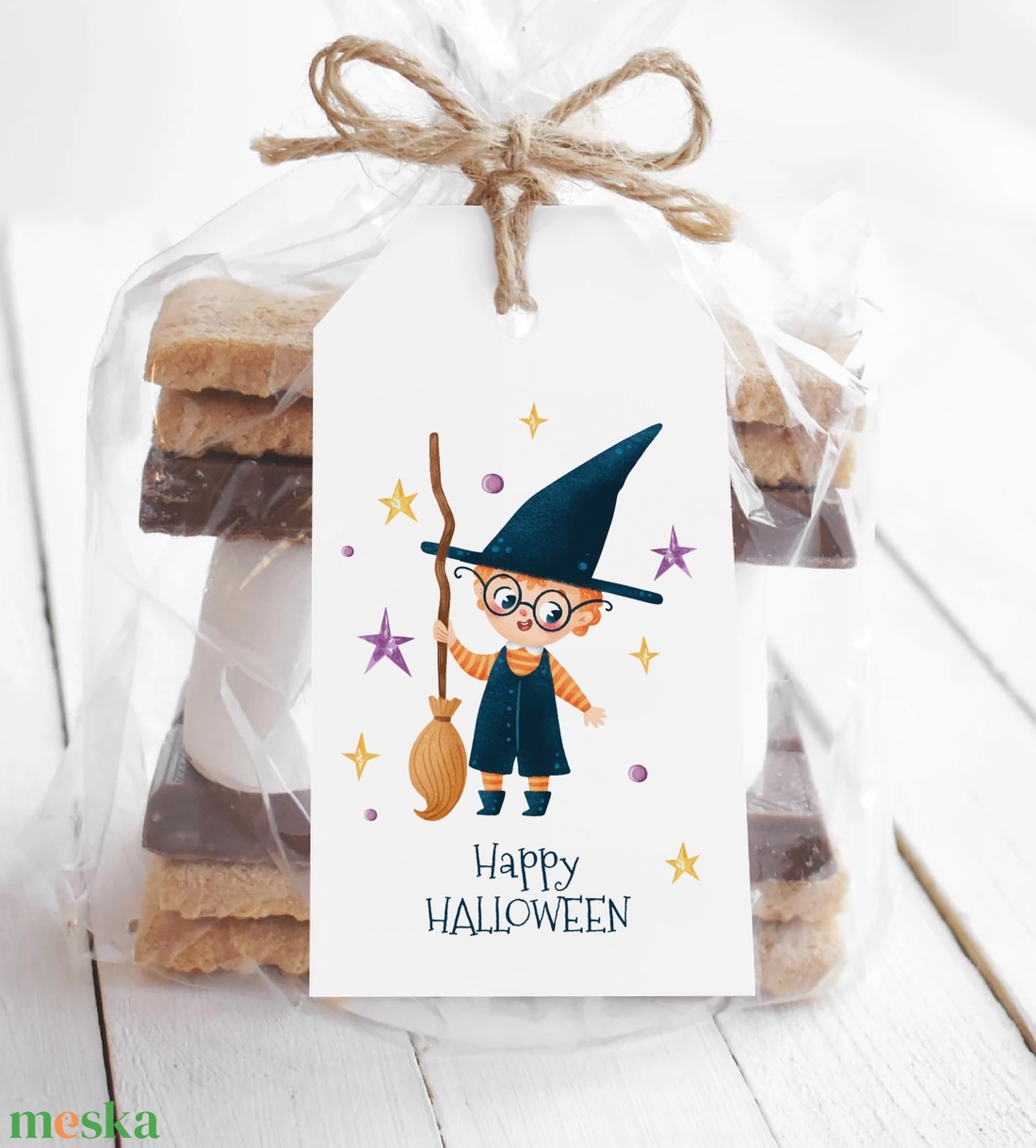 Halloween ajándékkísérő kártyacsomag, Harry Potter ajándékátadó címke szett 4 db - otthon & életmód - dekoráció - halloween - halloweeni meghívó, képeslap, ajándékkísérő - Meska.hu