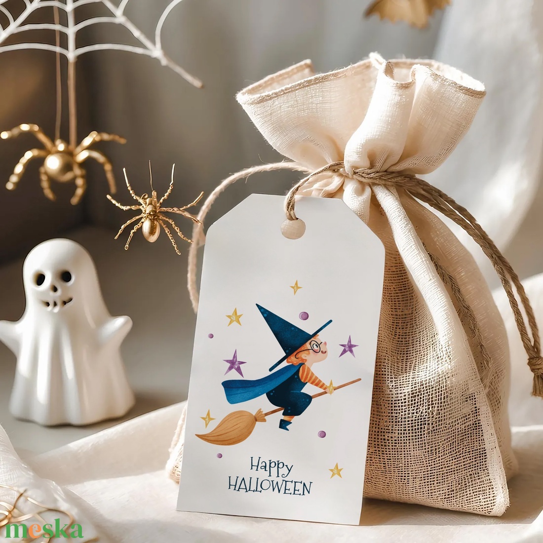 Halloween ajándékkísérő kártyacsomag, Harry Potter ajándékátadó címke szett 4 db - otthon & életmód - dekoráció - halloween - halloweeni meghívó, képeslap, ajándékkísérő - Meska.hu