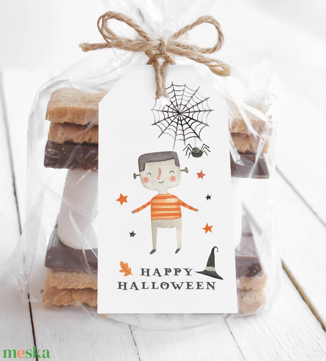 Halloween ajándékkísérő kártyacsomag, ajándékátadó címke szett 5 db - otthon & életmód - dekoráció - halloween - halloweeni meghívó, képeslap, ajándékkísérő - Meska.hu