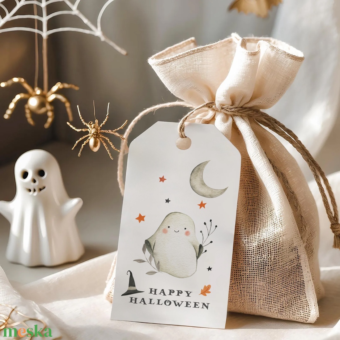 Halloween ajándékkísérő kártyacsomag, ajándékátadó címke szett 5 db - otthon & életmód - dekoráció - halloween - halloweeni meghívó, képeslap, ajándékkísérő - Meska.hu