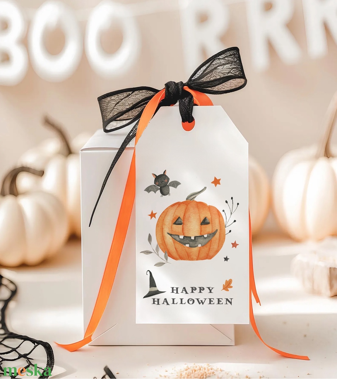 Halloween ajándékkísérő kártyacsomag, ajándékátadó címke szett 5 db - otthon & életmód - dekoráció - halloween - halloweeni meghívó, képeslap, ajándékkísérő - Meska.hu