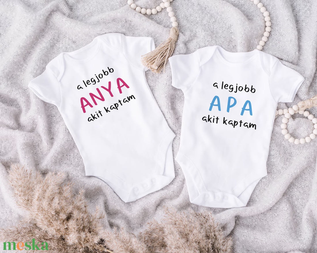 Legjobb anya, apa vicces anyák, apák napi baba body, ajándék - ruha & divat - babaruha & gyerekruha - body - Meska.hu