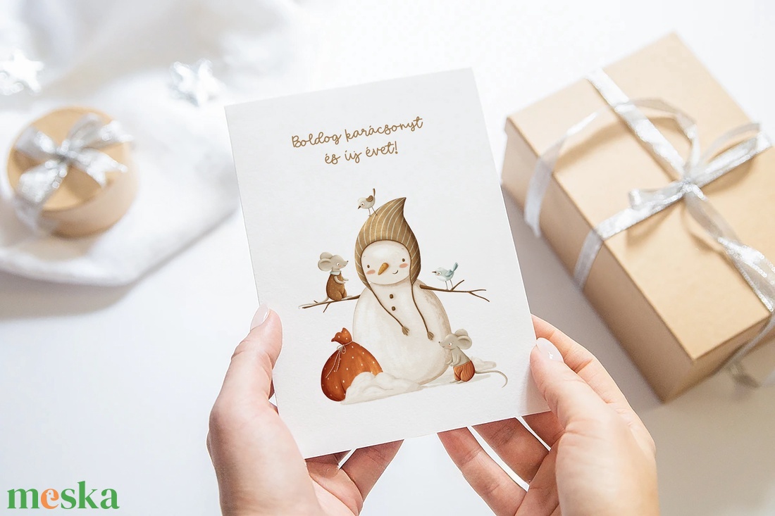 Karácsonyi képeslap, erdei üdvözlőlap, ajándékkísérő szett 3 db - karácsony - karácsonyi ajándékozás - karácsonyi képeslap, üdvözlőlap, ajándékkísérő - Meska.hu