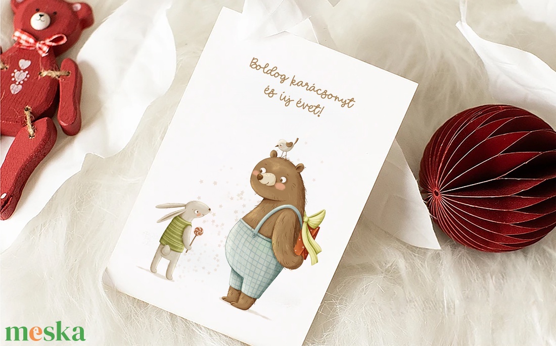 Karácsonyi képeslap, erdei üdvözlőlap, ajándékkísérő szett 3 db - karácsony - karácsonyi ajándékozás - karácsonyi képeslap, üdvözlőlap, ajándékkísérő - Meska.hu