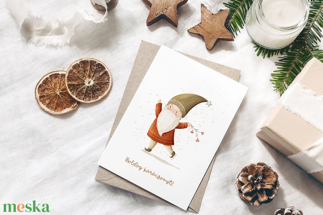 Karácsonyi képeslap, erdei üdvözlőlap, ajándékkísérő szett 3 db - karácsony - karácsonyi ajándékozás - karácsonyi képeslap, üdvözlőlap, ajándékkísérő - Meska.hu