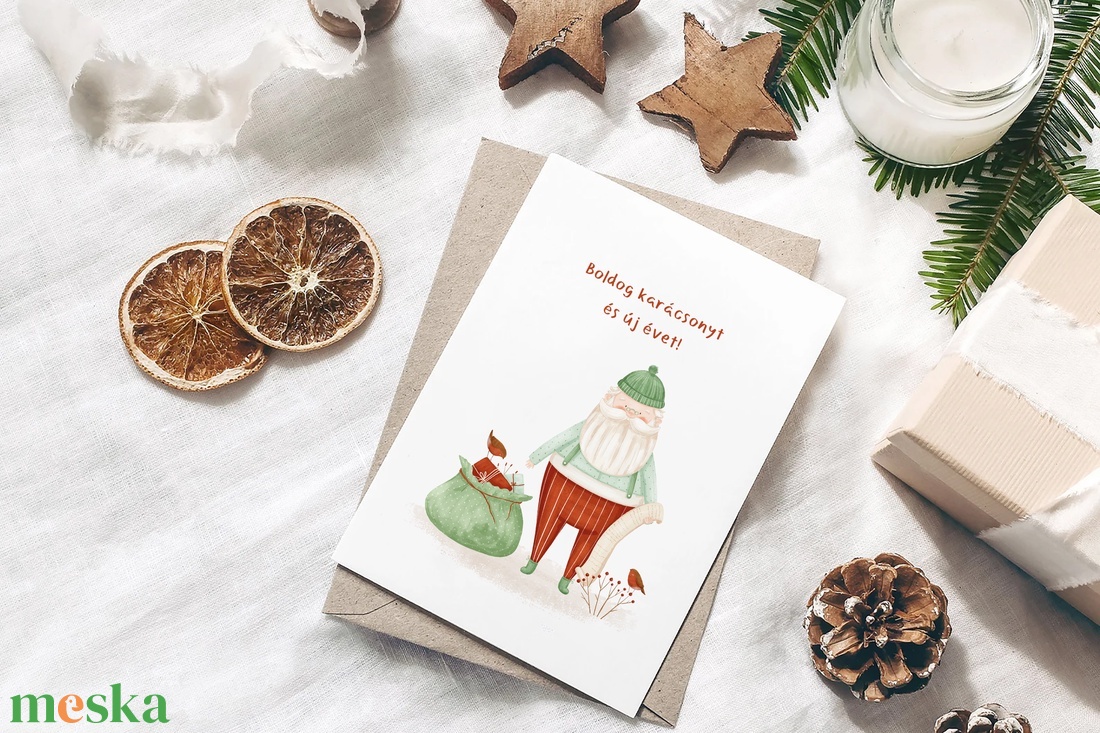 Karácsonyi képeslap, üdvözlőlap, ajándékkísérő szett 3 db - karácsony - karácsonyi ajándékozás - karácsonyi képeslap, üdvözlőlap, ajándékkísérő - Meska.hu