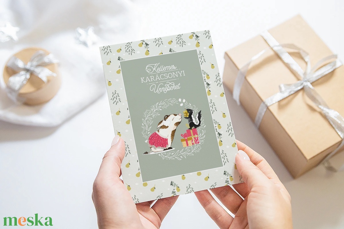 Karácsonyi képeslap, téli üdvözlőlap, ajándékkísérő szett 3 db - karácsony - karácsonyi ajándékozás - karácsonyi képeslap, üdvözlőlap, ajándékkísérő - Meska.hu