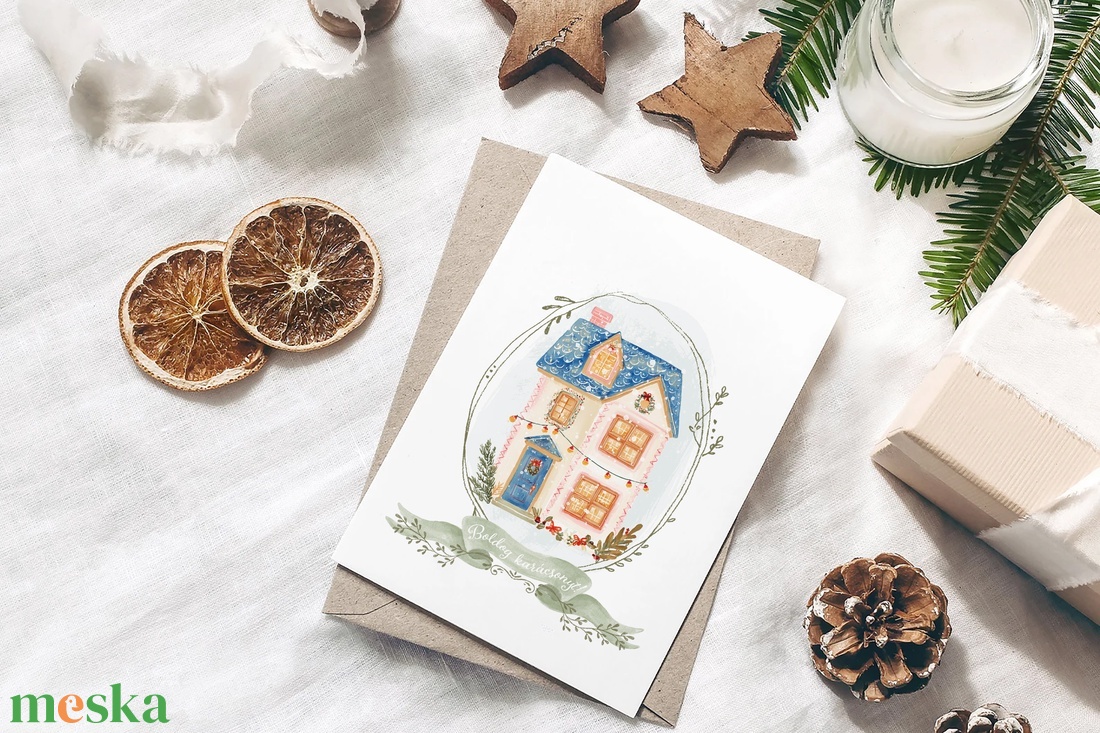Karácsonyi képeslap, téli üdvözlőlap, ajándékkísérő szett 3 db - karácsony - karácsonyi ajándékozás - karácsonyi képeslap, üdvözlőlap, ajándékkísérő - Meska.hu