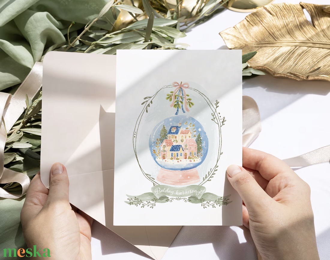 Karácsonyi képeslap, téli üdvözlőlap, ajándékkísérő szett 3 db - karácsony - karácsonyi ajándékozás - karácsonyi képeslap, üdvözlőlap, ajándékkísérő - Meska.hu