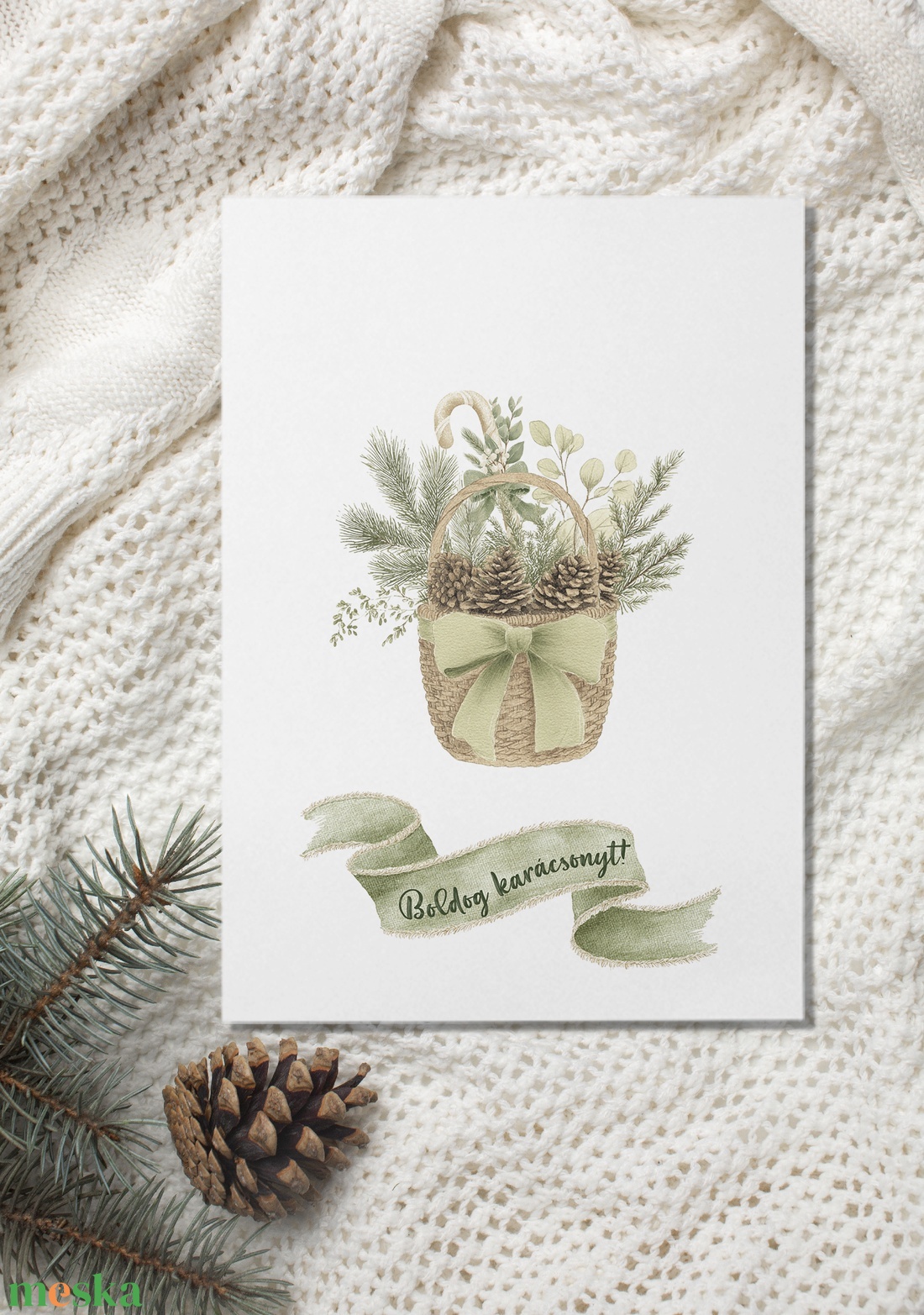Karácsonyi képeslap, natural üdvözlőlap, ajándékkísérő szett 3 db - karácsony - karácsonyi ajándékozás - karácsonyi képeslap, üdvözlőlap, ajándékkísérő - Meska.hu