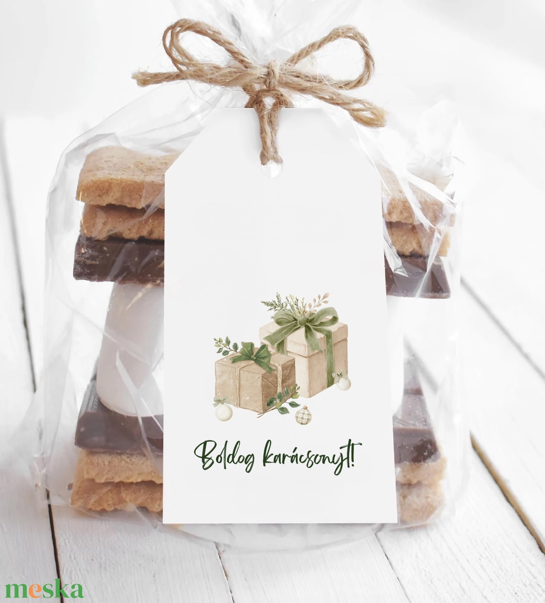 Karácsonyi ajándékkísérő kártya, ajándékátadó címke szett 5 db - karácsony - karácsonyi ajándékozás - karácsonyi képeslap, üdvözlőlap, ajándékkísérő - Meska.hu