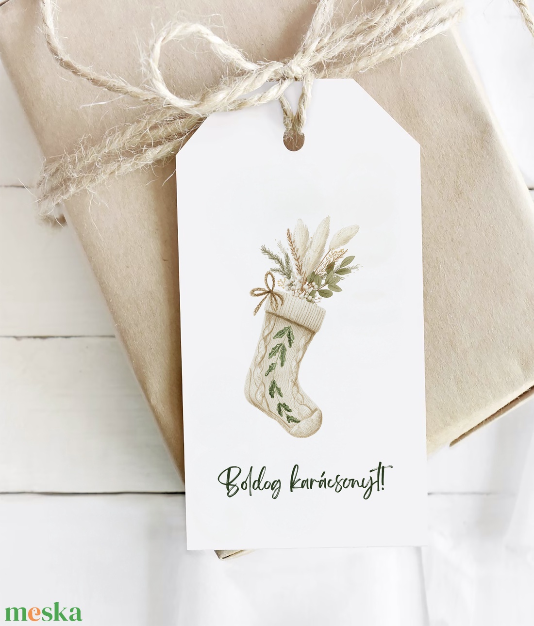 Karácsonyi ajándékkísérő kártya, ajándékátadó címke szett 5 db - karácsony - karácsonyi ajándékozás - karácsonyi képeslap, üdvözlőlap, ajándékkísérő - Meska.hu