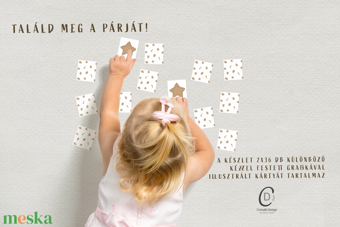 Karácsonyi memóriajáték, fejlesztő kártyajáték szett 2x36 db - karácsony - mikulás - mikulás ajándékok - Meska.hu