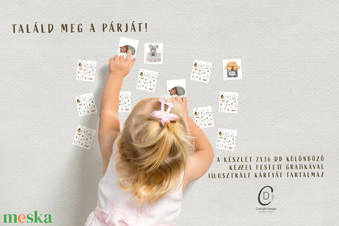 Memóriajáték, őszi fejlesztő kártyajáték szett 2x36 db - játék & sport - készségfejlesztő és logikai játék - memória játékok - Meska.hu