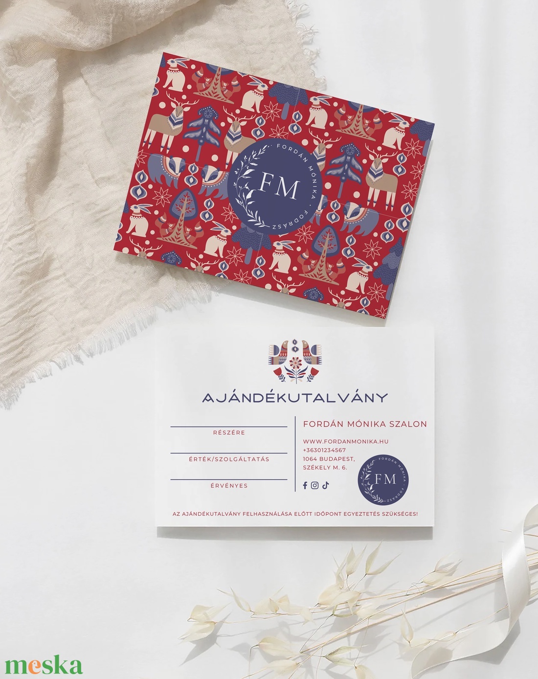 Karácsonyi ajándékutalvány, fodrász, kozmetikus, masszőr, műkörmös, pedikűrös - karácsony - karácsonyi ajándékozás - karácsonyi képeslap, üdvözlőlap, ajándékkísérő - Meska.hu