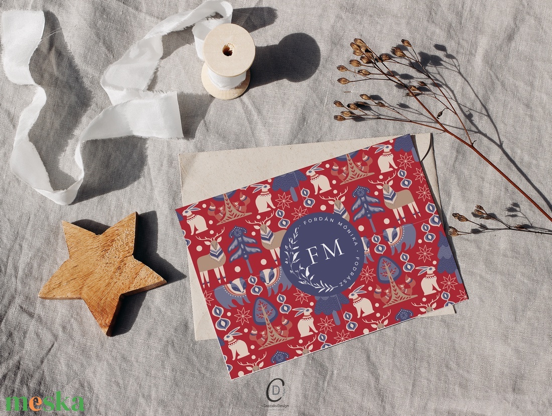 Karácsonyi ajándékutalvány, fodrász, kozmetikus, masszőr, műkörmös, pedikűrös - karácsony - karácsonyi ajándékozás - karácsonyi képeslap, üdvözlőlap, ajándékkísérő - Meska.hu