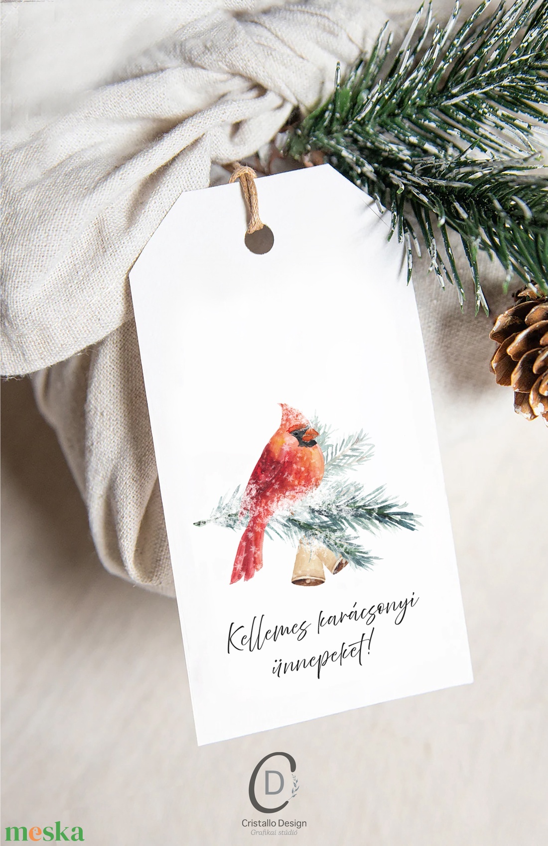Karácsonyi ajándékkísérő kártyacsomag, ajándékátadó címke, erdei állatos 6 db - karácsony - karácsonyi ajándékozás - karácsonyi képeslap, üdvözlőlap, ajándékkísérő - Meska.hu