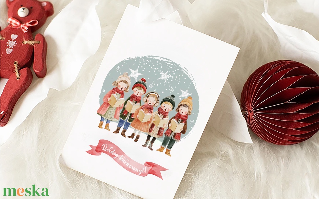 Karácsonyi képeslap, téli üdvözlőlap, ajándékkísérő szett 3 db - karácsony - karácsonyi ajándékozás - karácsonyi képeslap, üdvözlőlap, ajándékkísérő - Meska.hu