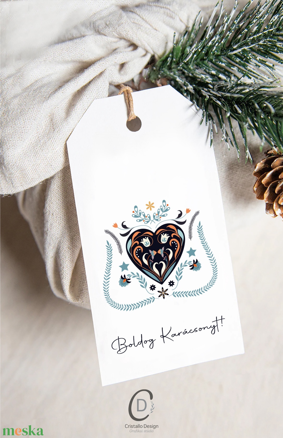 Karácsonyi ajándékkísérő kártya, ajándékátadó címke szett 4 db - karácsony - karácsonyi ajándékozás - karácsonyi képeslap, üdvözlőlap, ajándékkísérő - Meska.hu
