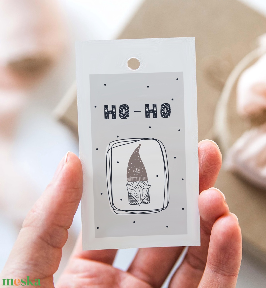 Karácsonyi ajándékkísérő, Hygge ajándékátadó címke szett 5 db - karácsony - karácsonyi ajándékozás - karácsonyi képeslap, üdvözlőlap, ajándékkísérő - Meska.hu