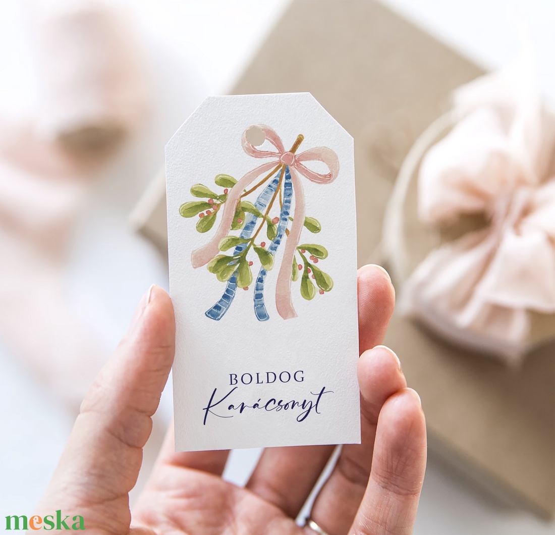 Karácsonyi ajándékkísérő, ajándékátadó címke szett 6 db - karácsony - karácsonyi ajándékozás - karácsonyi képeslap, üdvözlőlap, ajándékkísérő - Meska.hu