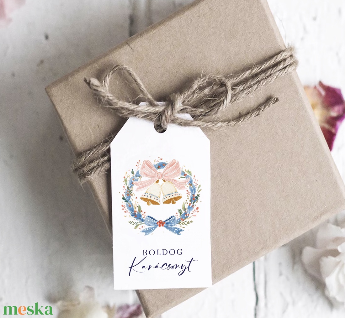 Karácsonyi ajándékkísérő, ajándékátadó címke szett 6 db - karácsony - karácsonyi ajándékozás - karácsonyi képeslap, üdvözlőlap, ajándékkísérő - Meska.hu