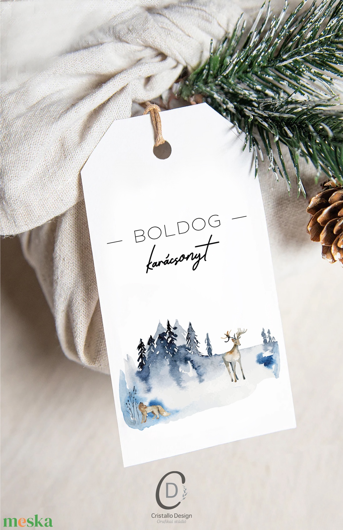 Karácsonyi ajándékkísérő, ajándékátadó címke szett 6 db - karácsony - karácsonyi ajándékozás - karácsonyi képeslap, üdvözlőlap, ajándékkísérő - Meska.hu