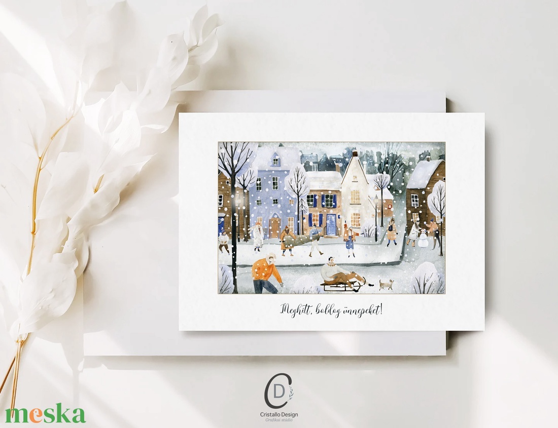 Karácsonyi képeslap, téli üdvözlőlap, ajándékkísérő  - karácsony - karácsonyi ajándékozás - karácsonyi képeslap, üdvözlőlap, ajándékkísérő - Meska.hu