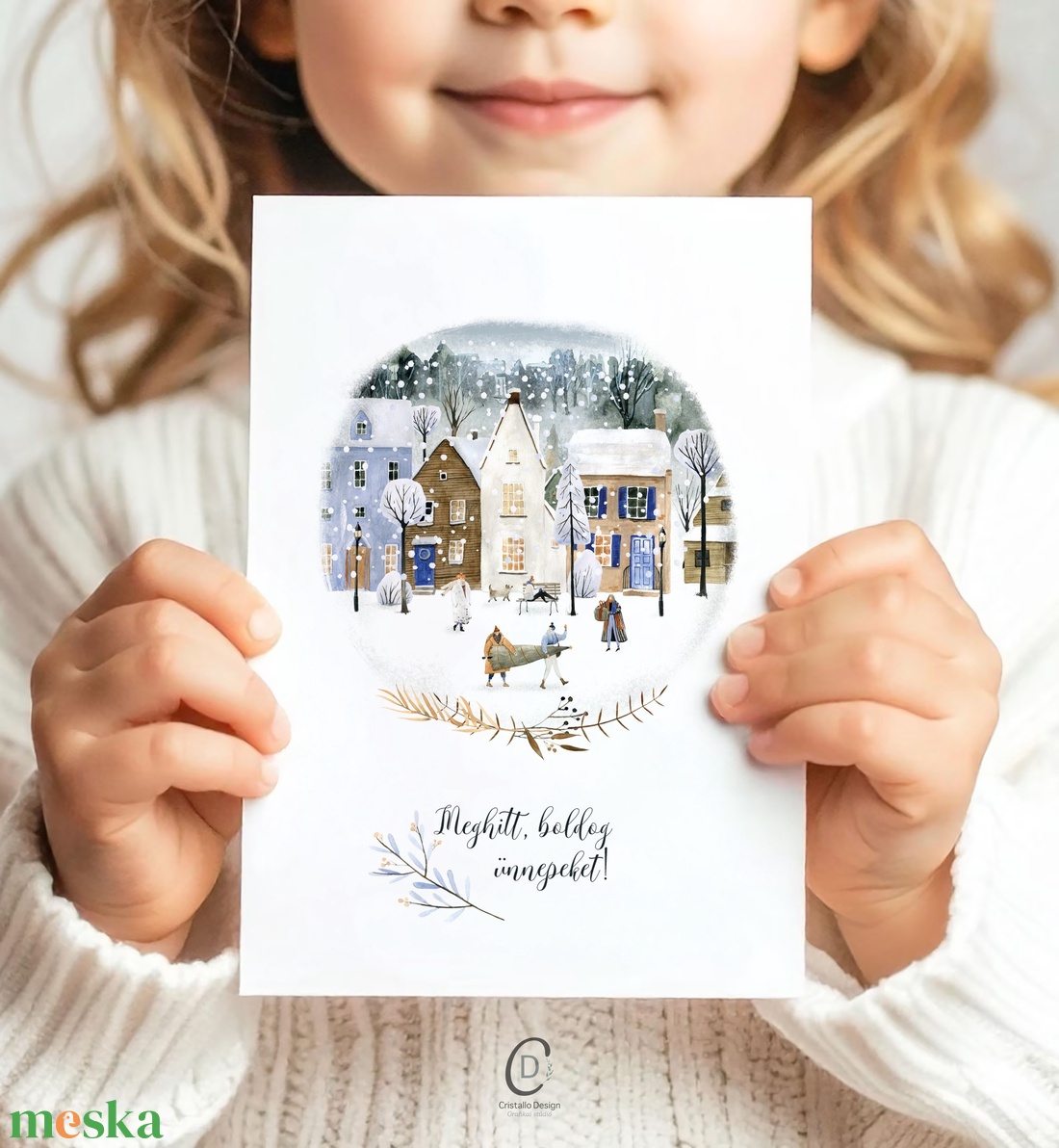 Karácsonyi képeslap, téli üdvözlőlap, ajándékkísérő  - karácsony - karácsonyi ajándékozás - karácsonyi képeslap, üdvözlőlap, ajándékkísérő - Meska.hu