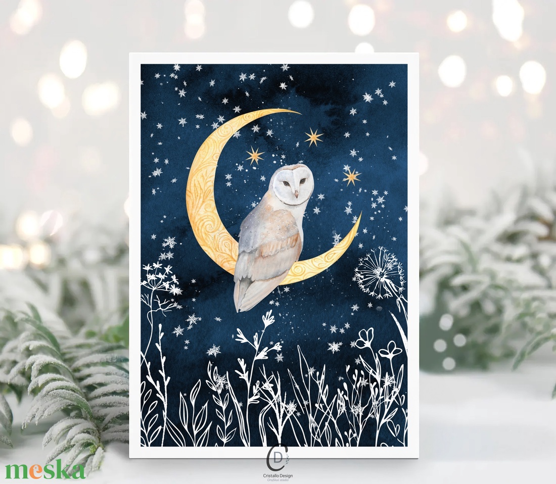 Karácsonyi képeslap, üdvözlőlap, erdei állatos ajándékkísérő - karácsony - karácsonyi ajándékozás - karácsonyi képeslap, üdvözlőlap, ajándékkísérő - Meska.hu