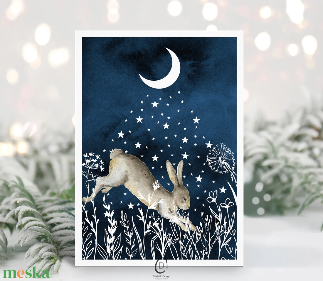 Karácsonyi képeslap, üdvözlőlap, erdei állatos ajándékkísérő - karácsony - karácsonyi ajándékozás - karácsonyi képeslap, üdvözlőlap, ajándékkísérő - Meska.hu