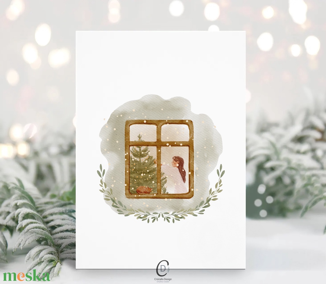 Karácsonyi képeslap, ünnepi üdvözlőlap, macskás ajándékkísérő szett 3 db - karácsony - karácsonyi ajándékozás - karácsonyi képeslap, üdvözlőlap, ajándékkísérő - Meska.hu