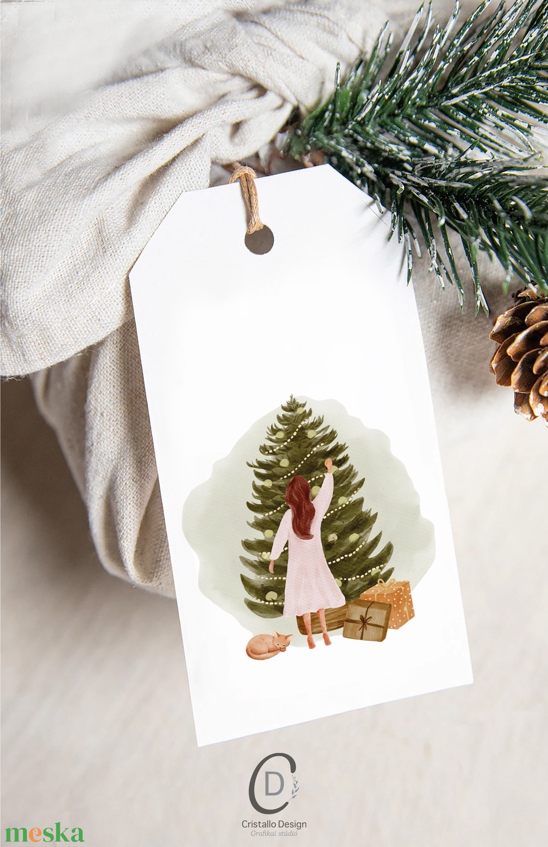 Karácsonyi ajándékkísérő, ajándékátadó kártya szett 5 db - karácsony - karácsonyi ajándékozás - karácsonyi képeslap, üdvözlőlap, ajándékkísérő - Meska.hu