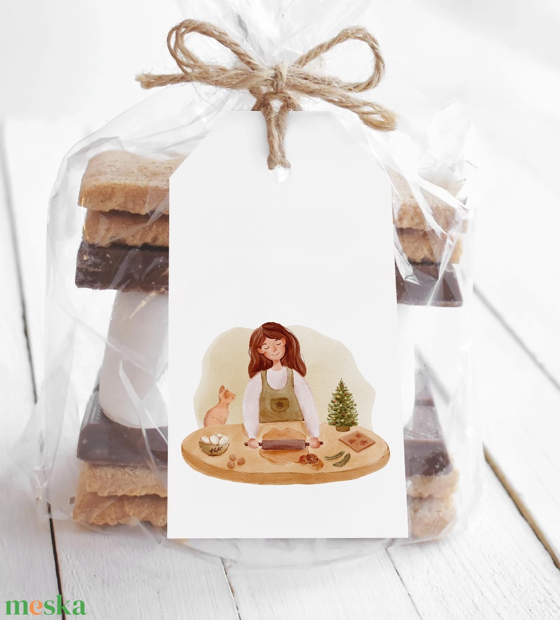 Karácsonyi ajándékkísérő, ajándékátadó kártya szett 5 db - karácsony - karácsonyi ajándékozás - karácsonyi képeslap, üdvözlőlap, ajándékkísérő - Meska.hu