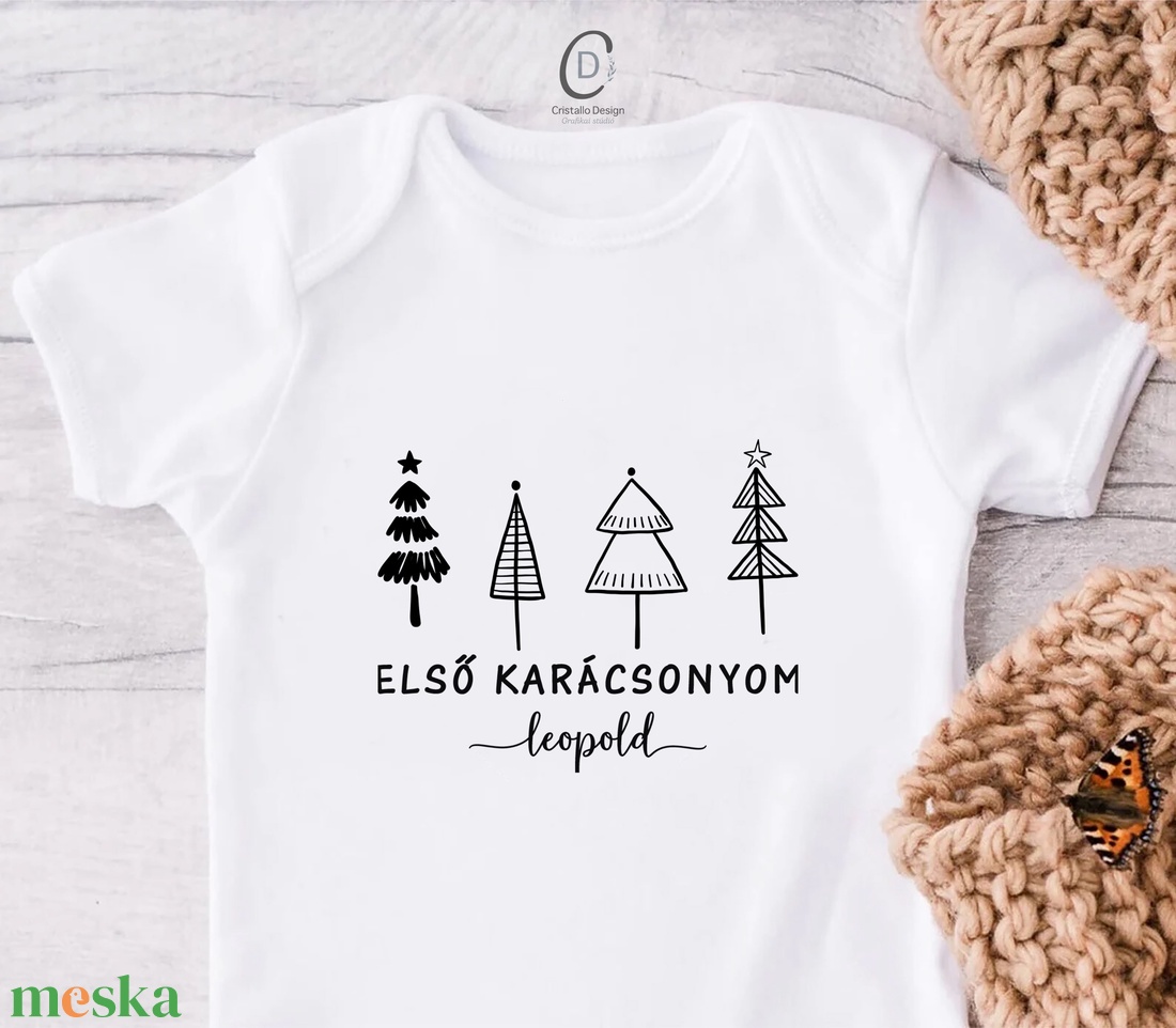 Első karácsonyom grafika, személyre szoló grafika, digitális felírat - művészet - grafika & illusztráció - digitális - Meska.hu