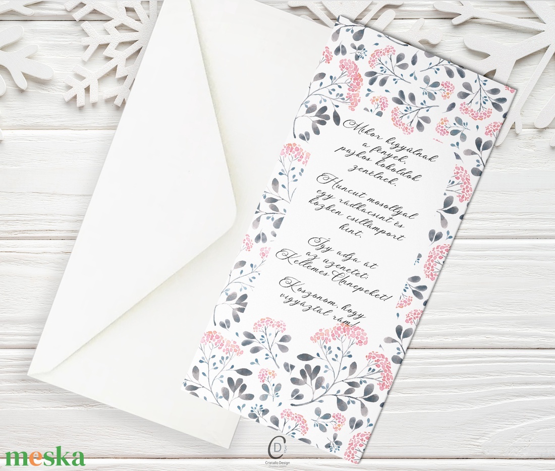 Köszönőajándék óvónéniknek, dadusoknak, karácsonyra köszöntő, verses ajándékkísérő - karácsony - karácsonyi ajándékozás - karácsonyi képeslap, üdvözlőlap, ajándékkísérő - Meska.hu