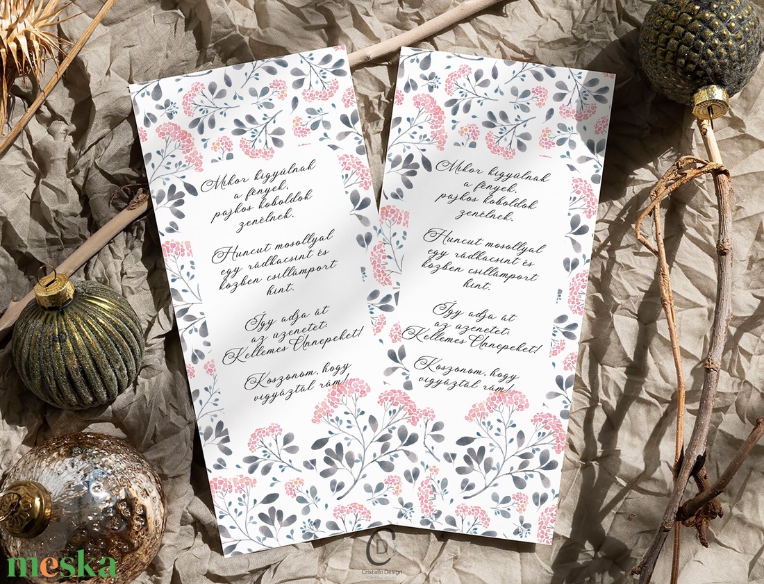 Köszönőajándék óvónéniknek, dadusoknak, karácsonyra köszöntő, verses ajándékkísérő - karácsony - karácsonyi ajándékozás - karácsonyi képeslap, üdvözlőlap, ajándékkísérő - Meska.hu