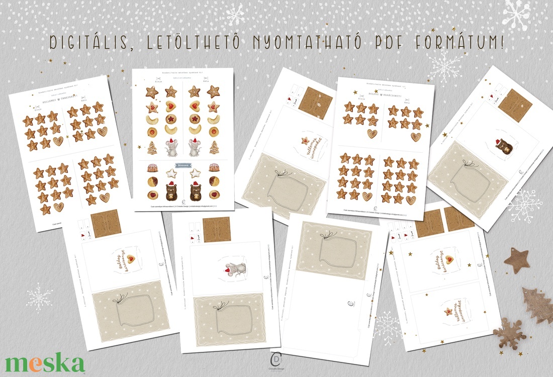 Karácsonyi csináld magad pénzátadó képeslap, befőttes üveg ajándékkísérő, letölthető, digitális, nyomtatható szett 5db - karácsony - karácsonyi ajándékozás - karácsonyi képeslap, üdvözlőlap, ajándékkísérő - Meska.hu